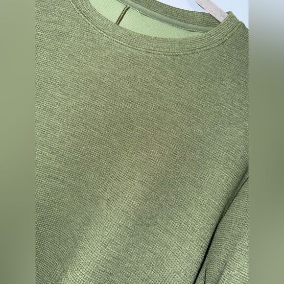 Lululemon Men’s Olive Green Shift Stitch Crew Top See Measurements EUC - Picture 3 of 6